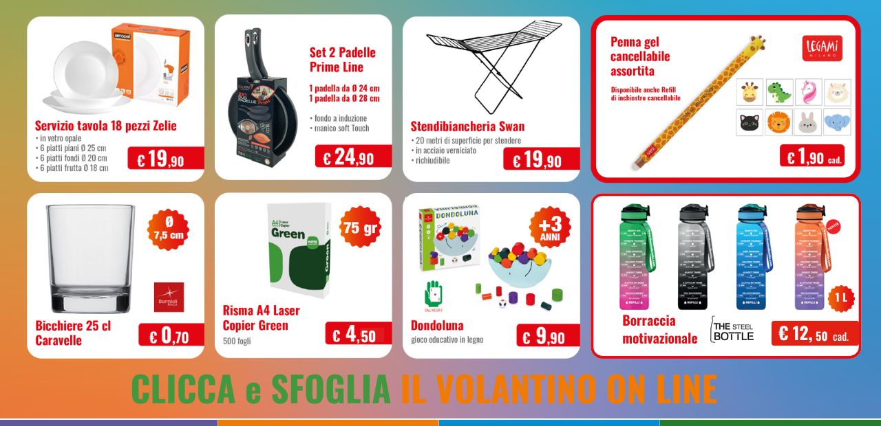 Volantino Centercasa febbraio/marzo 2025 Volantino Centercasa Casalinghi Cartoleria Giocattoli Fai da Te